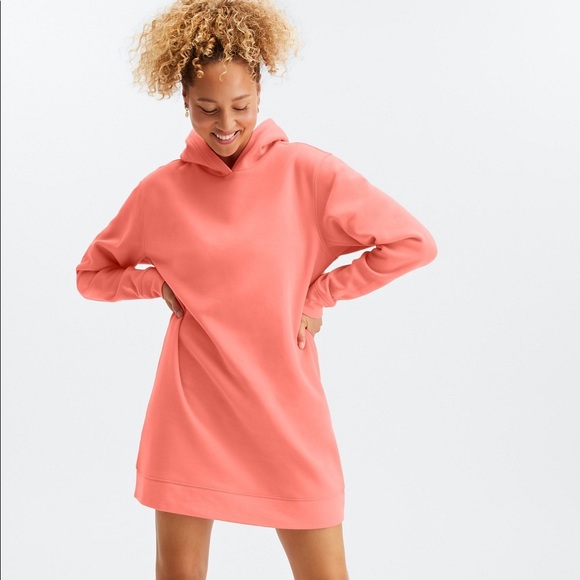 Nwt Fabletics Sweatshirt Dress In Neon 